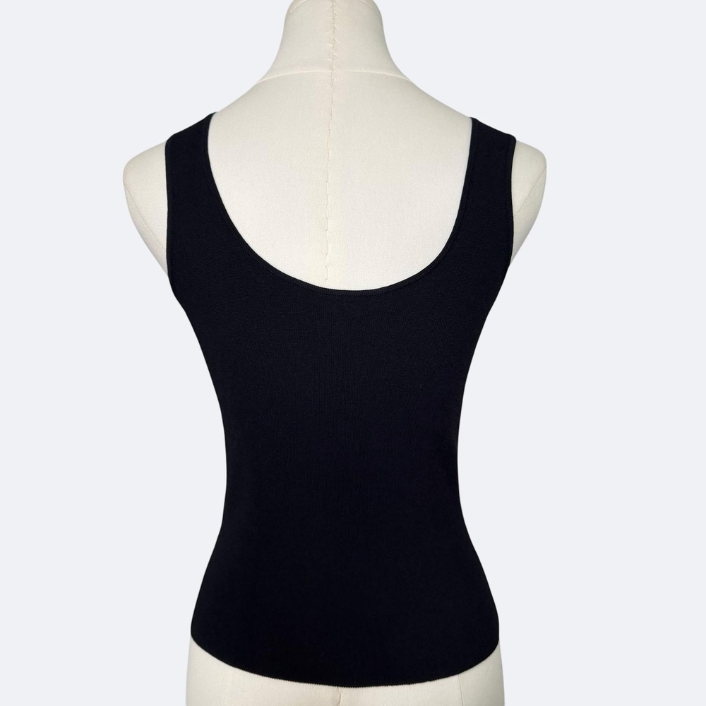 Vince‎ Tank Top Womens XS Black Scoop Neck Knit Stretch Viscose Blend Jersey